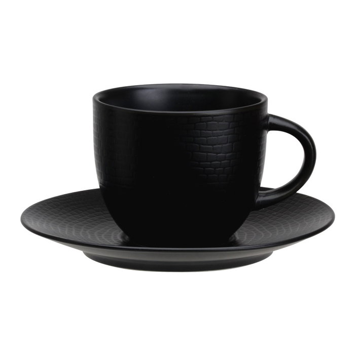 Avet Taza de té con plato Lohan Black negro 280 ml Avet Taza de té con plato Lohan Black negro 280 ml
